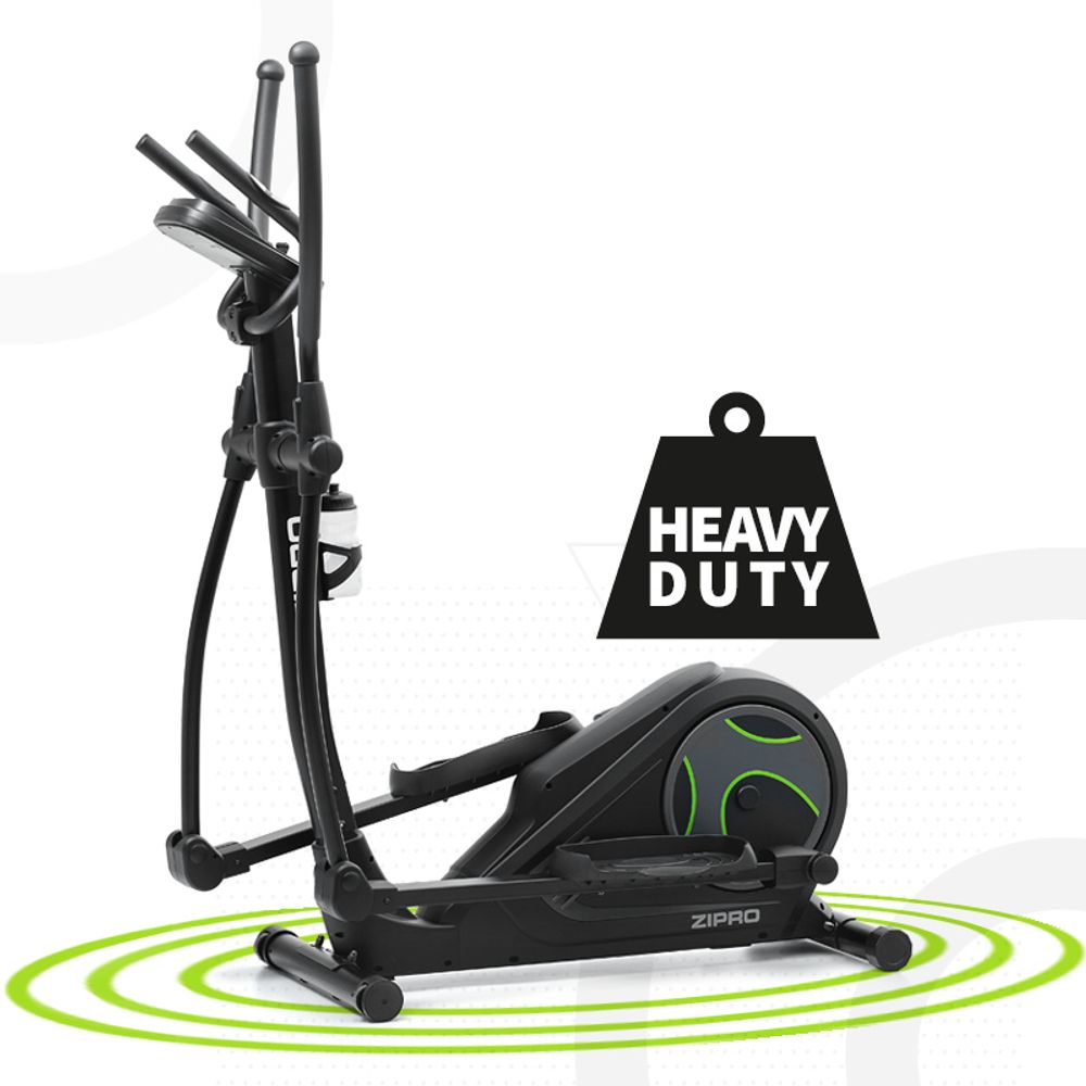 Zipro Ergometer Crosstrainer Heat – Bluetooth Ellipsentrainer kompatibel mit Kinomap & iConsole+ – Elektrischer Widerstand Bis 150kg Belastbar