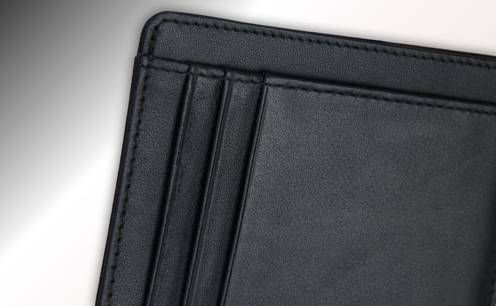 Frentree® Kartenetui aus Leder, minimalistisches Portemonnaie mit RFID Schutz und Sichtfenster, für EC Karten und Geldscheine, schlanke Geldbörse