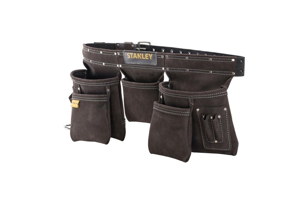 Stanley Leder Werkzeugschürze, Werkzeughüftgurt, Braun, Leder, 9 Taschen, Schnalle, 1 Stück(e)