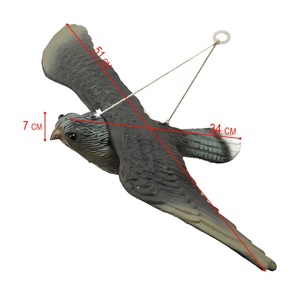 Vogelschreck Vogelabwehr Naturgetreuer Lebensgroß Falke Atrappe Fliegender Greifvogel Vogelscheuche Raubvogel Vogel Taubenabwehr Taubenschreck Vogelabwehr Retoo