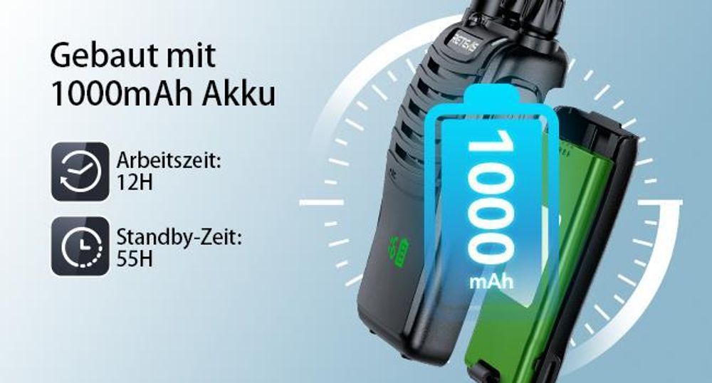Retevis H777H Funkgerät, Walkie Talkie Erwachsene mit EIN-klick-Pairing, Verstecktes Display mit LED, USB-C, Notfallalarm, VOX, Walkie Talkie 3er Set