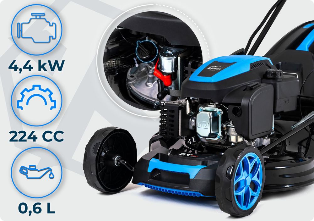 Hexwelt benzínová sekačka HW-KS-224 224 cm³ 53 cm pojezd 60 l koš