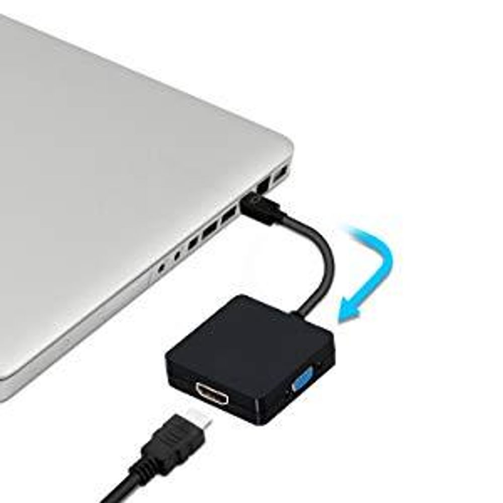 BENFEI Kabeladapter Mini DisplayPort auf HDMI VGA DVI 3in1 Adapter