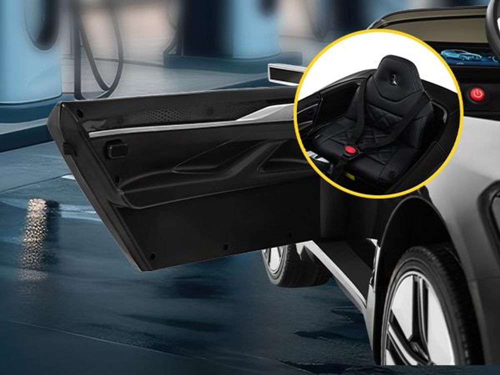 Actionbikes Motors Kinder Elektroauto BMW i4 | Elektro Auto - Fernbedienung - Kinderauto elektrisch - Elektrofahrzeug - Lizensiert - 2,4 Ghz (Schwarz)