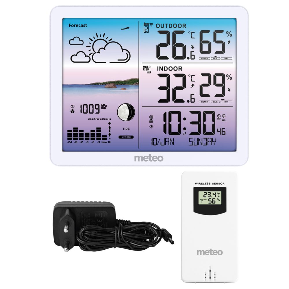 METEO SP107 Wetterstation weiß
