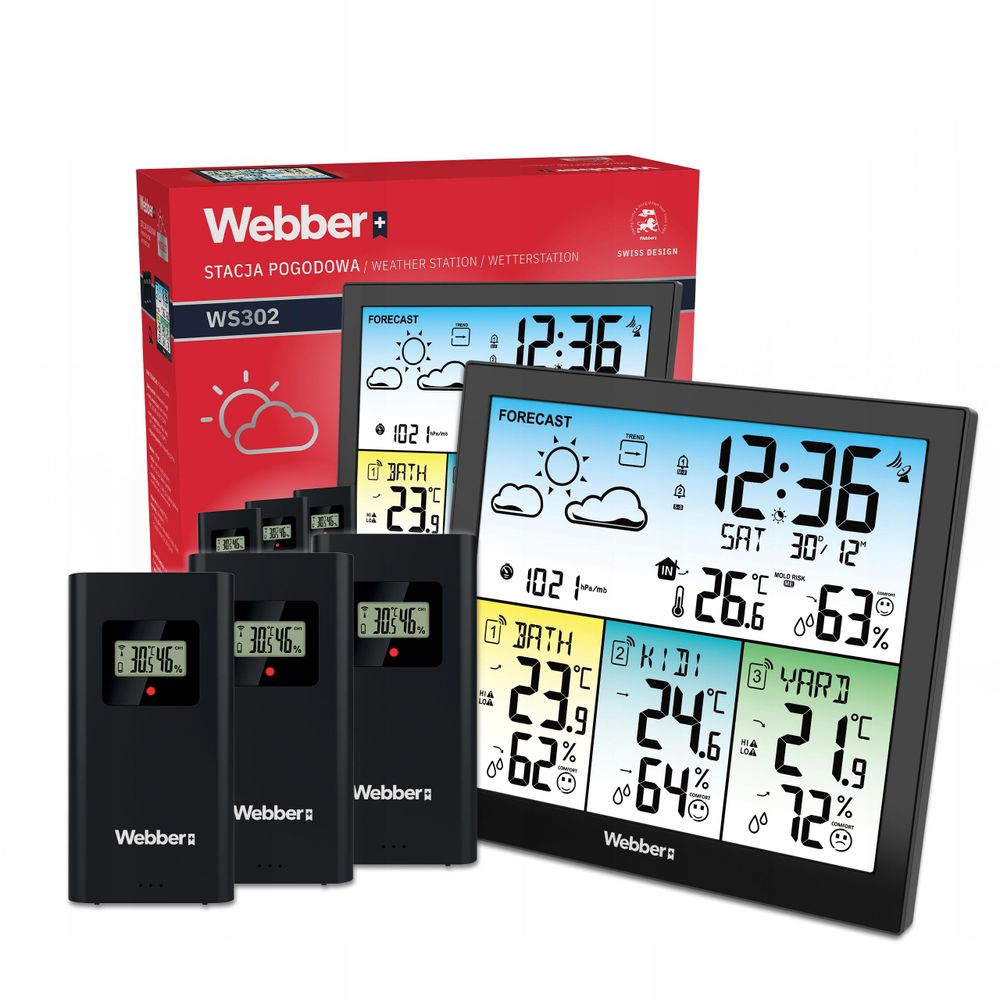 Frostwarnung und Schimmelhinweis der WEBBER Wetterstation