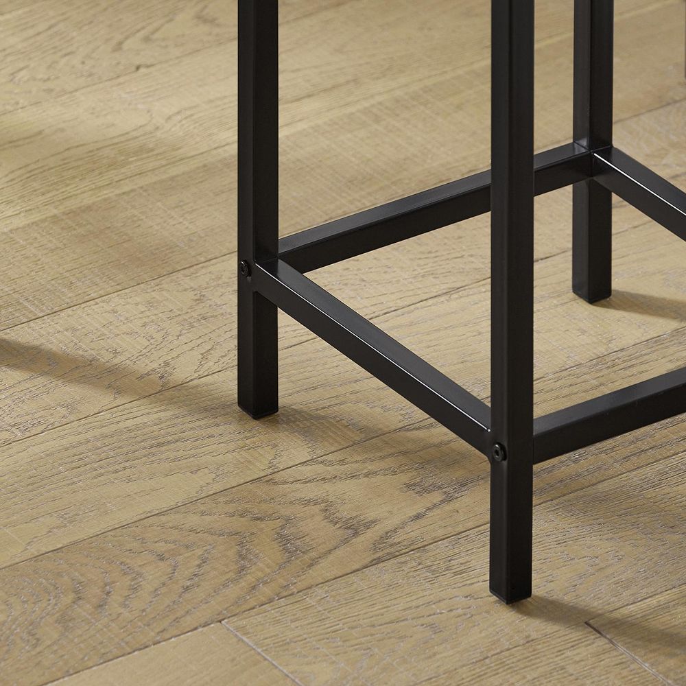 SoBuy Essgruppe Esstisch Set 3-teilig Bartisch mit 2 Stühlen platzsparendes Küchentisch Set für Esszimmer Balkon Garten Kompakt Modern OGT10-HG