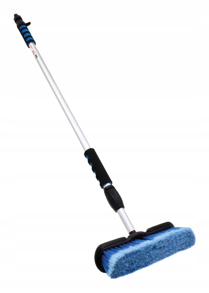 LUXTOM | Teleskop-Waschbürste, Aluminium, 103-170cm, Blau, Autowaschbürste, Auto Bürste, Teleskop Bürste