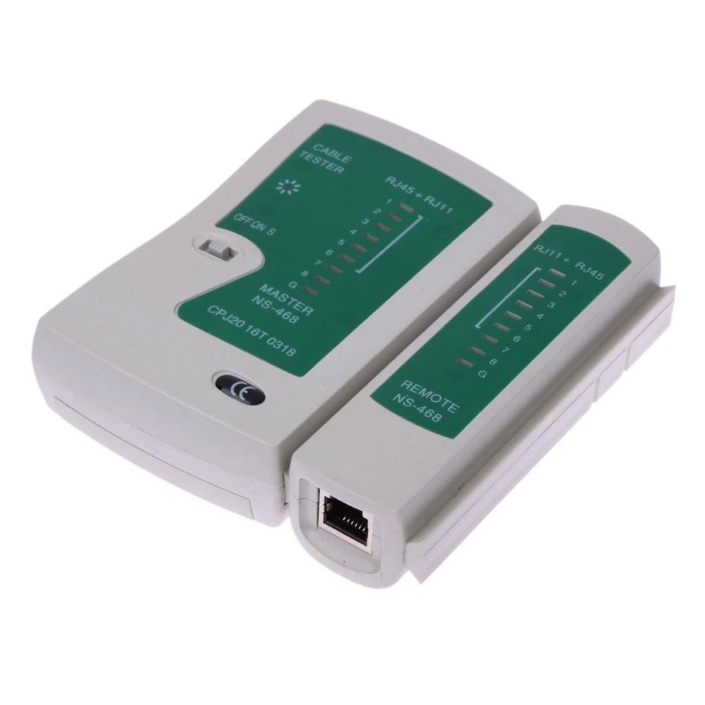 Netzwerk Werkzeug Set Etui LAN Kabel Tester RJ45 RJ1 Kabeltester Kit Auflegewerkzeug Patchkabel Reparaturwerkzeuge Haushalt Computer DSL 9in1 Retoo