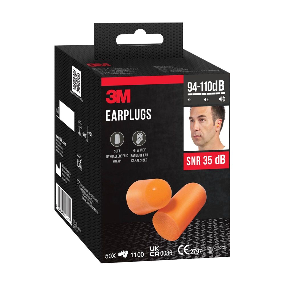 Gehörschutzstöpsel 3M™ 1100PRO50, 50 Paar