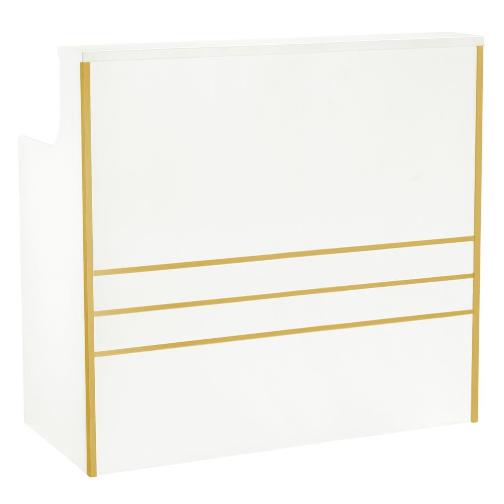Banco reception laccato Alexa Com 120 cm per il salone da parrucchiere/centro estetica BIANCO