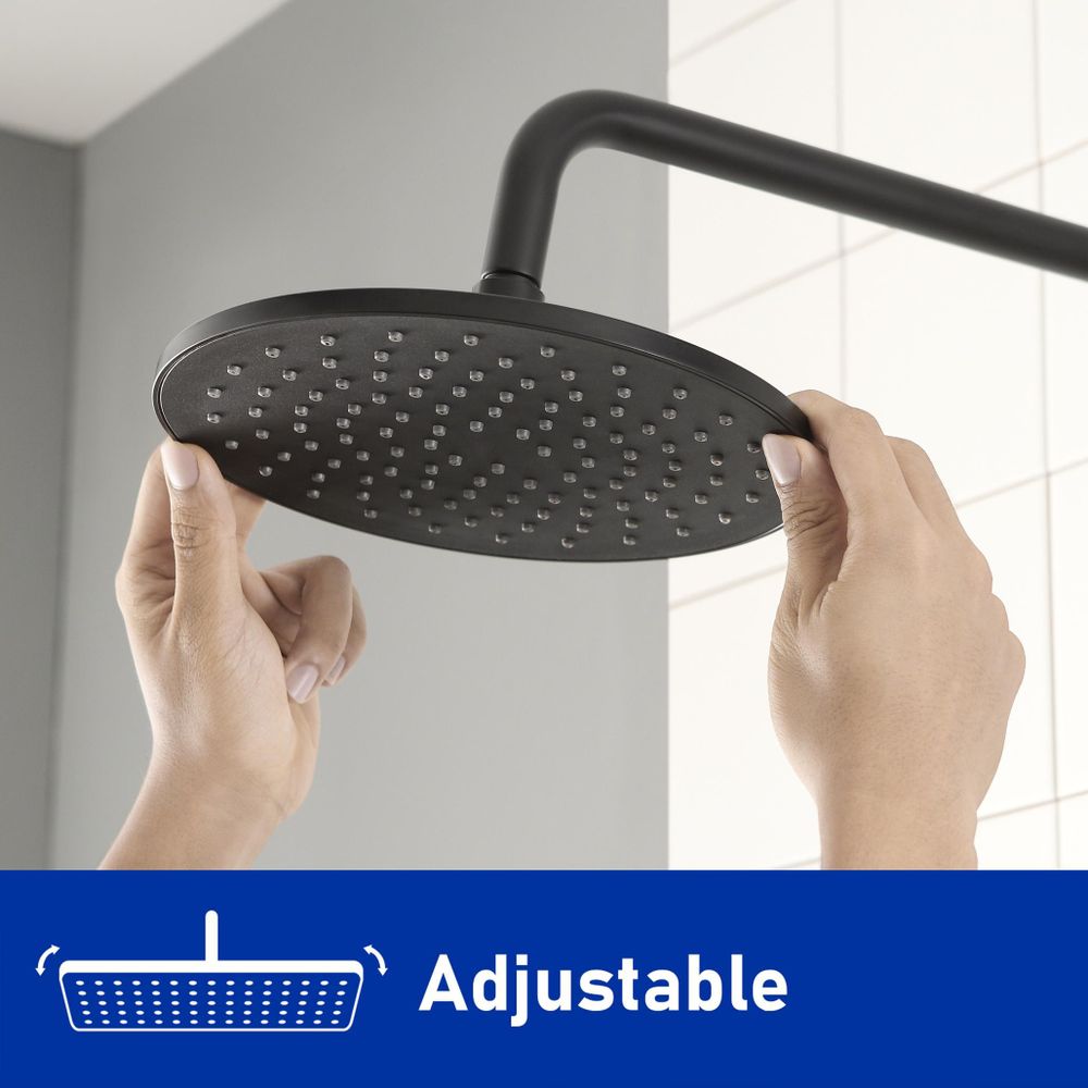 CECIPA Duschsystem mit Thermostat Duscharmatur Regendusche Bad Duschset Duschsäule 4 Modi-Handbrause