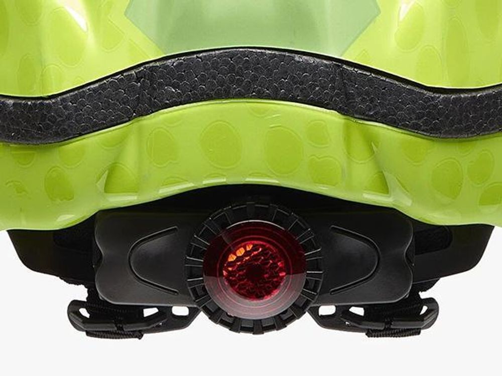 KED Meggy II Trend I Kinder Fahrradhelm Insektenschutznetz Integriertes LED-Rücklicht maxSHELL Technologie Farbe: green croco glossy Größe: 52-58 (M)