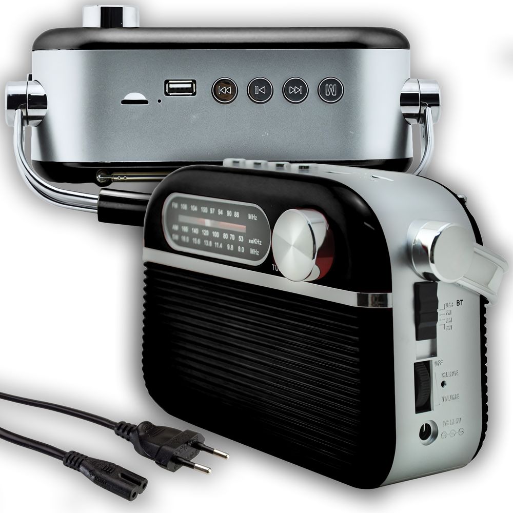 Retro Radio Lautsprecher Vintage Radio 1200 mAh Tragbares FM AM SW Küchenradio Retrofür Büro Zuhause Kofferradio Retoo