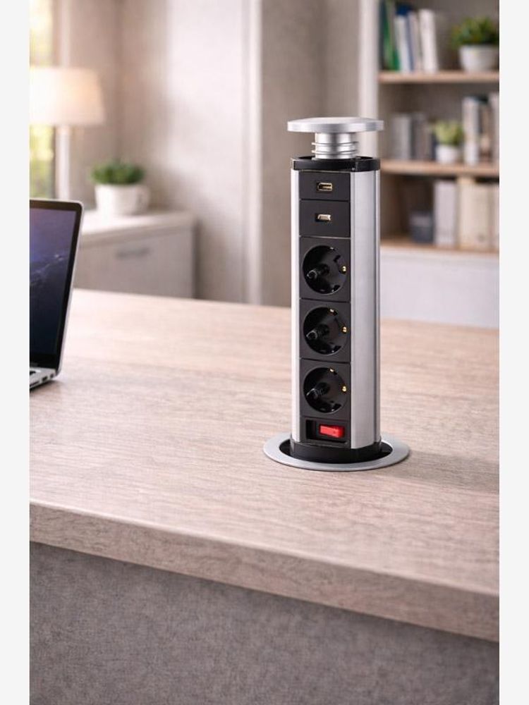 Das Bild zeigt die stehend verbaute Variante, die durch Push-Up aktiviert wird.