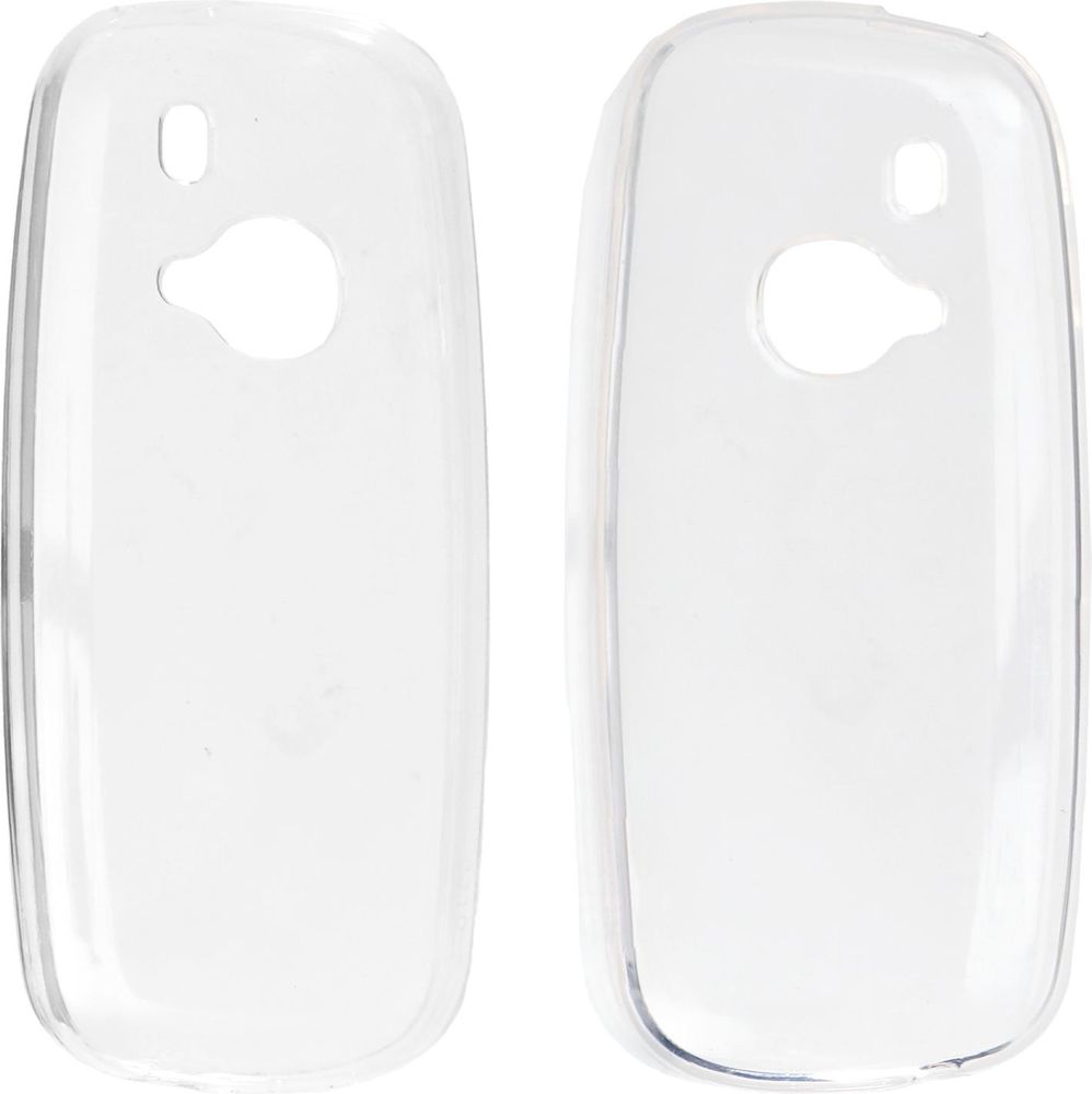 caseroxx Schutz-Hülle TPU-Hülle kompatibel mit Nokia 3310 2G (2017), Gummi Handy Tasche weiß-transparent