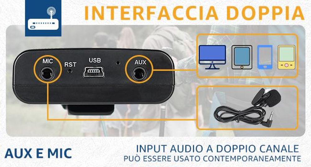 Sistema per guide turistiche Retekess T130S, 49 canali, 100 m, cuffie D, con valigetta di ricarica a 64 slot per turismo, formazione (60 ricevitori), walkie-talkie