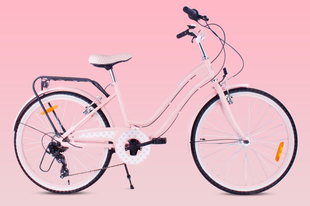 Mädchen fahrrad 24 Zoll für das Heilige Abendmahl mit SHIMANO 7-Gang Heart Bike grün