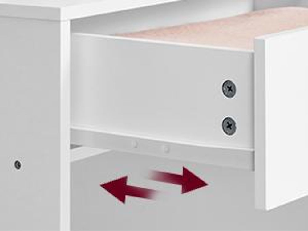 Schminktisch, Spiegel mit LED-Licht, integrierte Steckdosenleiste, Frisiertisch