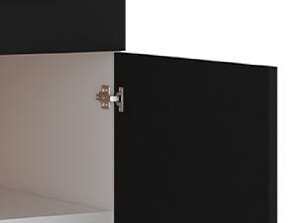vidaXL Schubunterschrank Lyon Schwarz 80x46x81,5 cm Holzwerkstoff