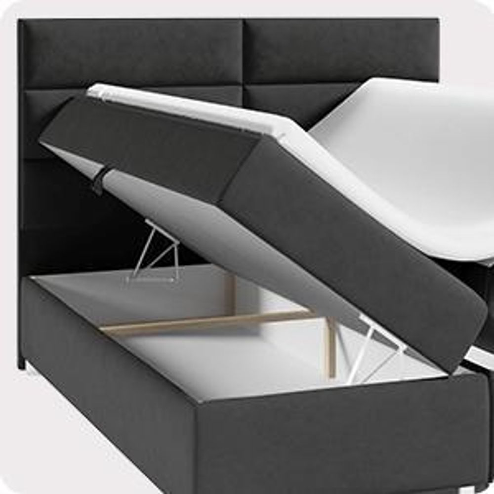 Best for Home Boxspringbett mit Bettkasten Trinity K-4 Bonellfederkern inkl. Topper, mit Lieferung 200x200-Creme
