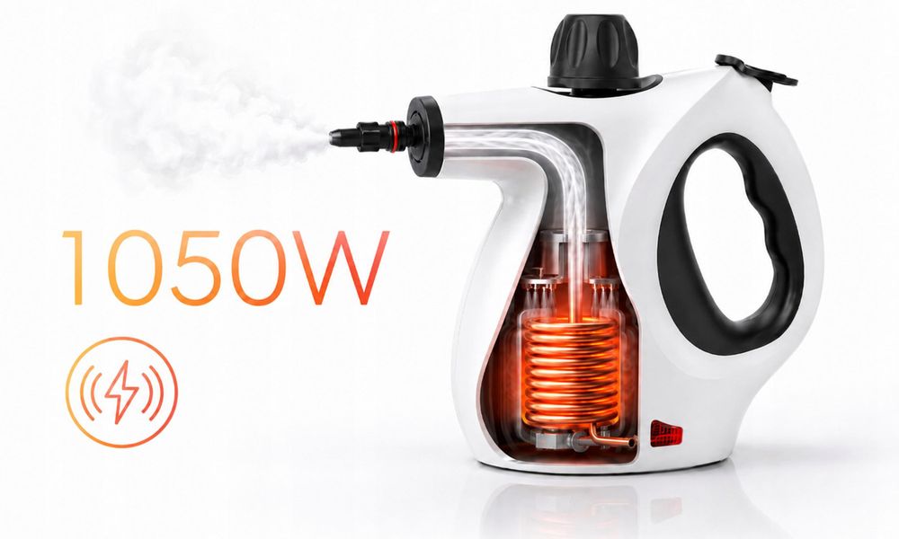 Myjka Parowa Parownica Czyścik Mop Parowy Do Kuchni Podłogi Okien Fug 1050W