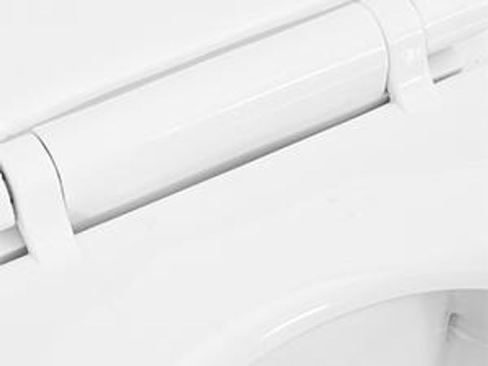 vidaXL WC senza brida 7 cm altezza extra soft-close in Vetroceramica Bianco