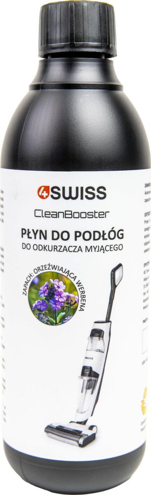 4Swiss CleanBooster Bodenreiniger Verbena 0,5l für Wischsauger Saugwischer Wischroboter Hartbodenreiniger Tierfreundlich Konzentrat Universal