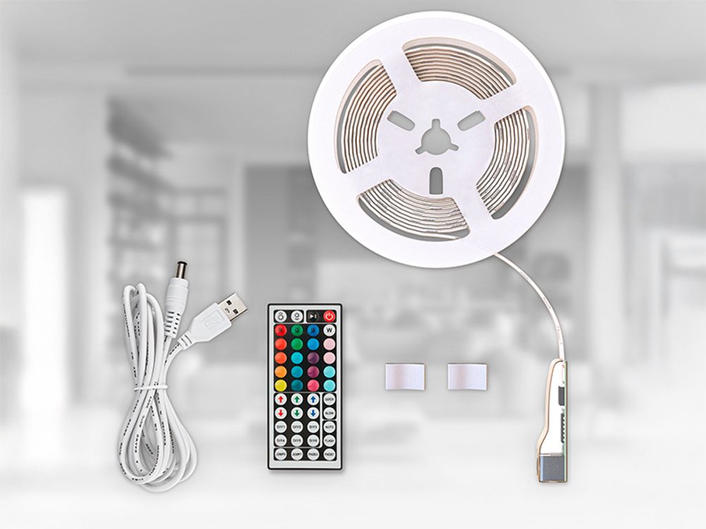 5m LED Band Streifen RGB Stripe Licht-Leiste Lichtschlauch + Farbwechsel