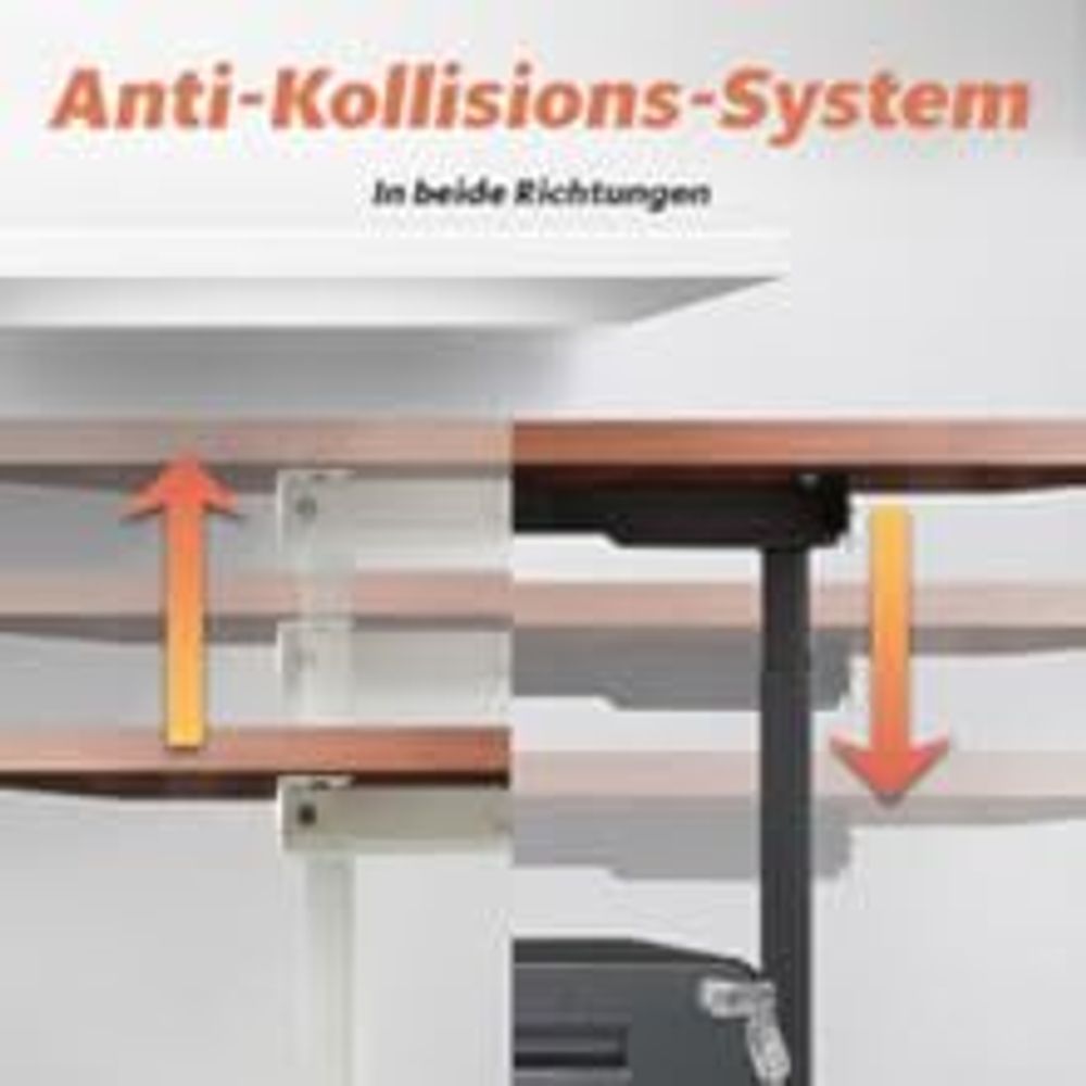 FANZTOOL Schreibtisch-Gestell elektrisch, 2x Bosch Motoren, Höhenverstellbar, Memory, USB,Kabelwanne,Schwarz
