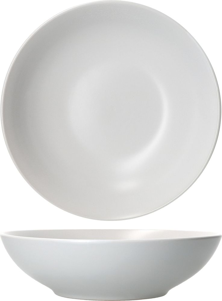White Biata 6er Set Suppenteller tief 550ml Weiß matt 6 Personen Soup Bowl Schale