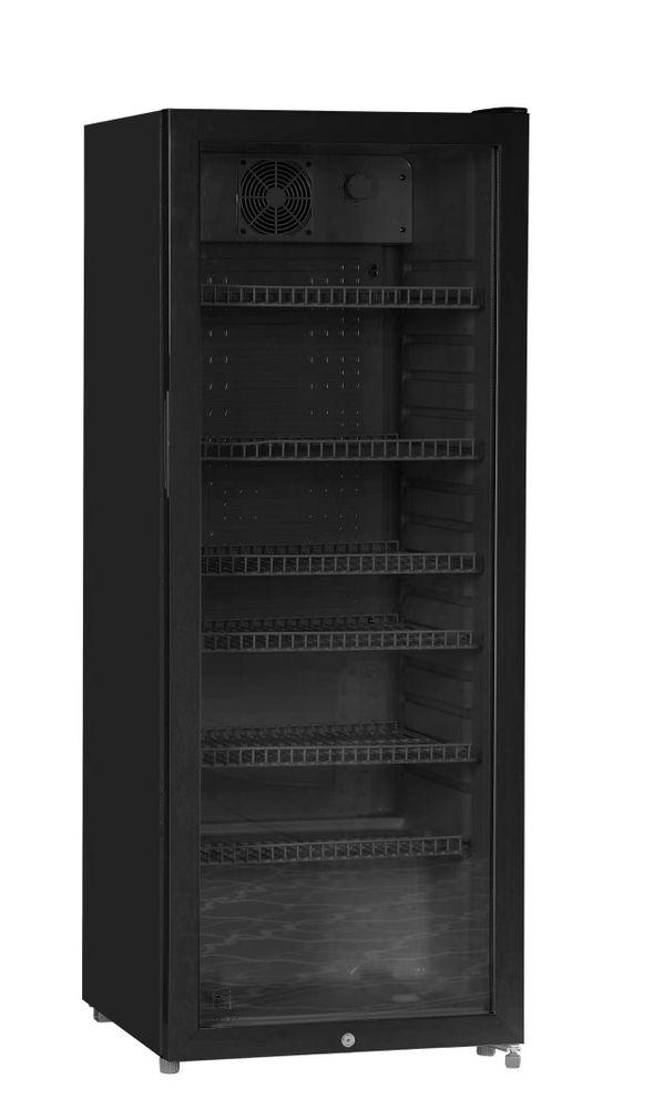 Nápojová chladící vitrína Maxxo BC237L-C objem 237 l, LED osvětlení, zámek, energetická třída C, safety lock, černá