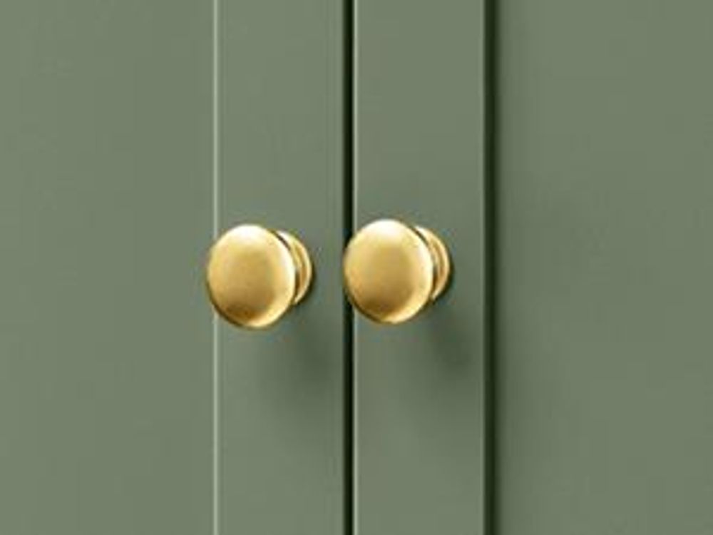 VASAGLE Badschrank mit 4 Türen, Badezimmerschrank mit höhenverstellbaren Einlegeböden, Shaker-Stil, grün
