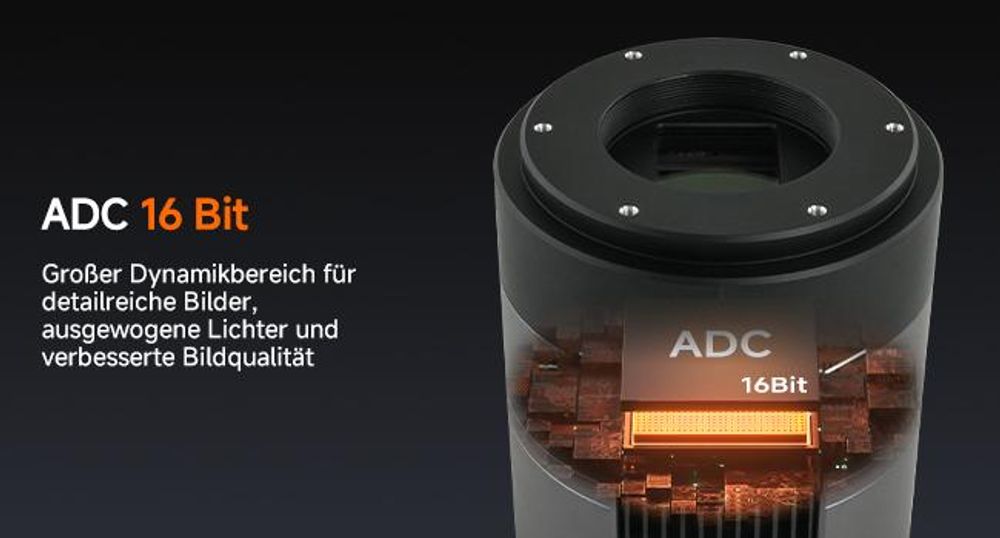 SVBONY SC571CC Teleskopkamera mit 26MP IMX571 BSI-Sensor, 35° Zweistufige TEC Farbkühlung, Astronomische Kamera ohne Amp-Glow, für Emissionsnebel