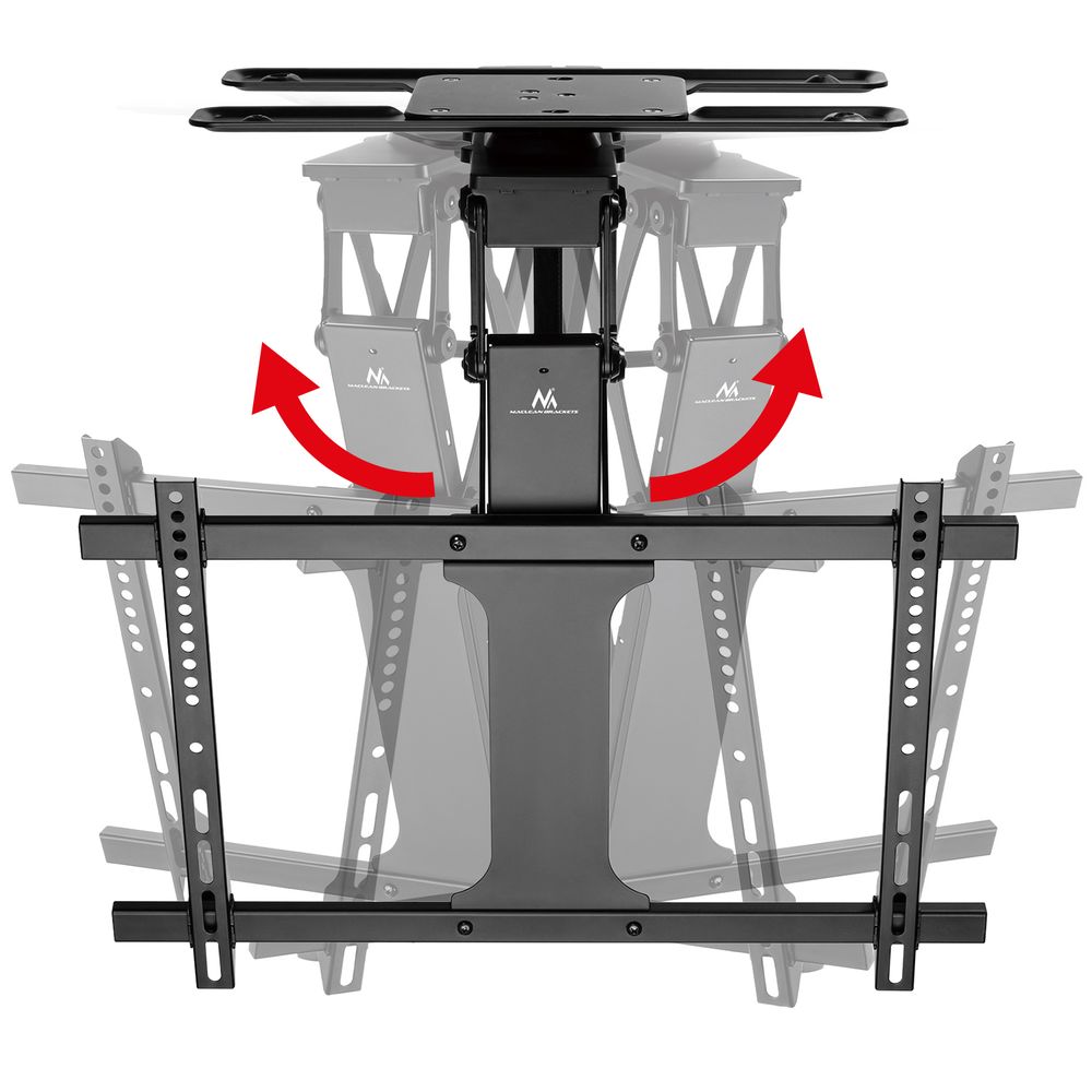 Maclean elektrische Deckenhalterung für TV TUYA-Unterstützung max VESA 600x400 90st schwenkbar, 32"-75" 35kg MC-490