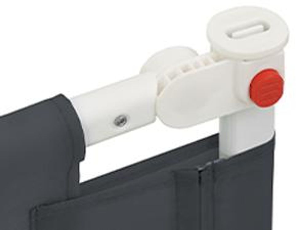 vidaXL Protezione letto per bambini grigio scuro 90x25 cm tessuto