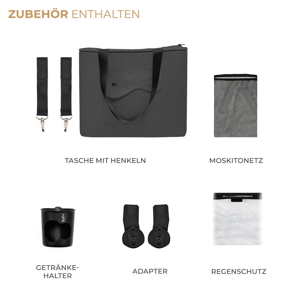 Kinderkraft YOXI - Kinderwagen bis 27 kg - leicht - wendig - pannensichere Räder - TRAVEL SYSTEM - verstellbare Rückenlehne - Grau