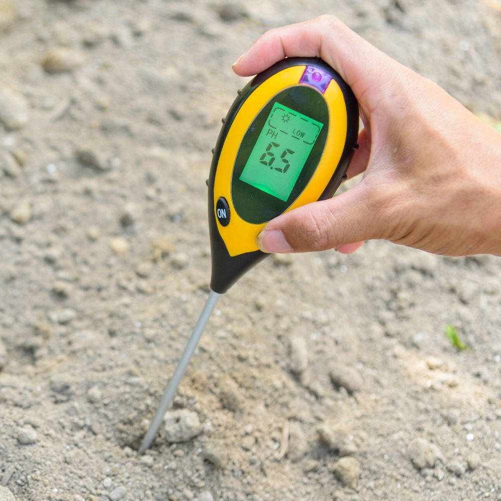Feuchtigkeitsmesser Pflanzen Messgerät PH Meter Feuchtigkeitsmessgerät Bauernhof Boden Bodentester Garten Rasen Temperatur Wert Tester Bauernhof Retoo