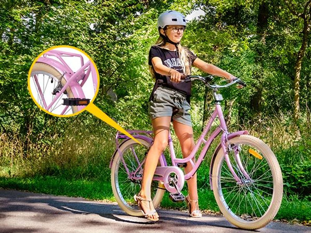 Actionbikes Kinderfahrrad Retrostar 20 Zoll | Kinder Fahrrad - V-Brake Bremsen - Kettenschutz - Fahrradständer - Kinderrad - 6-9 Jahre (Rosa)