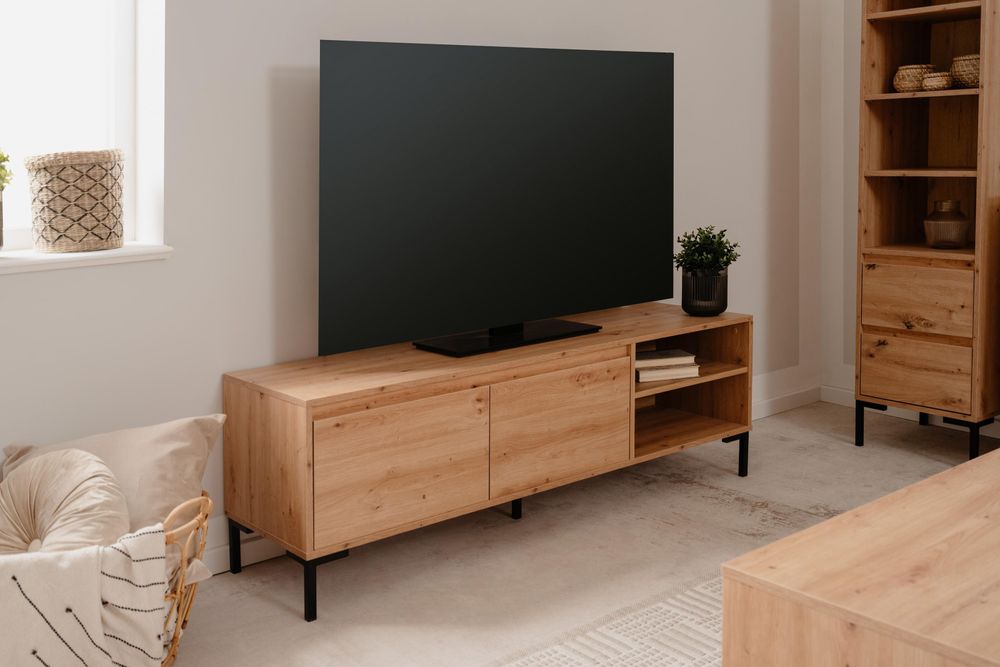 freiraum TV-Board Korsika – TV-Board im Nachbildung Artisan Oak mit griffloser Front