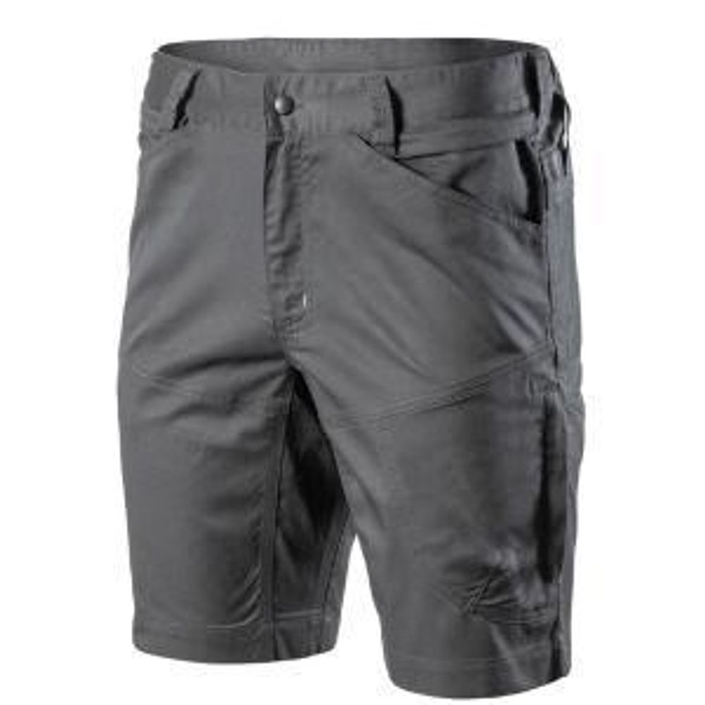 Arbeitsshorts Herren dunkelgrau/grau Gr. L (52) Högert Technik, 60% Polyester/38% Baumwolle, elastisch – WURNITZ kurze Arbeitshose Berufsbekleidung