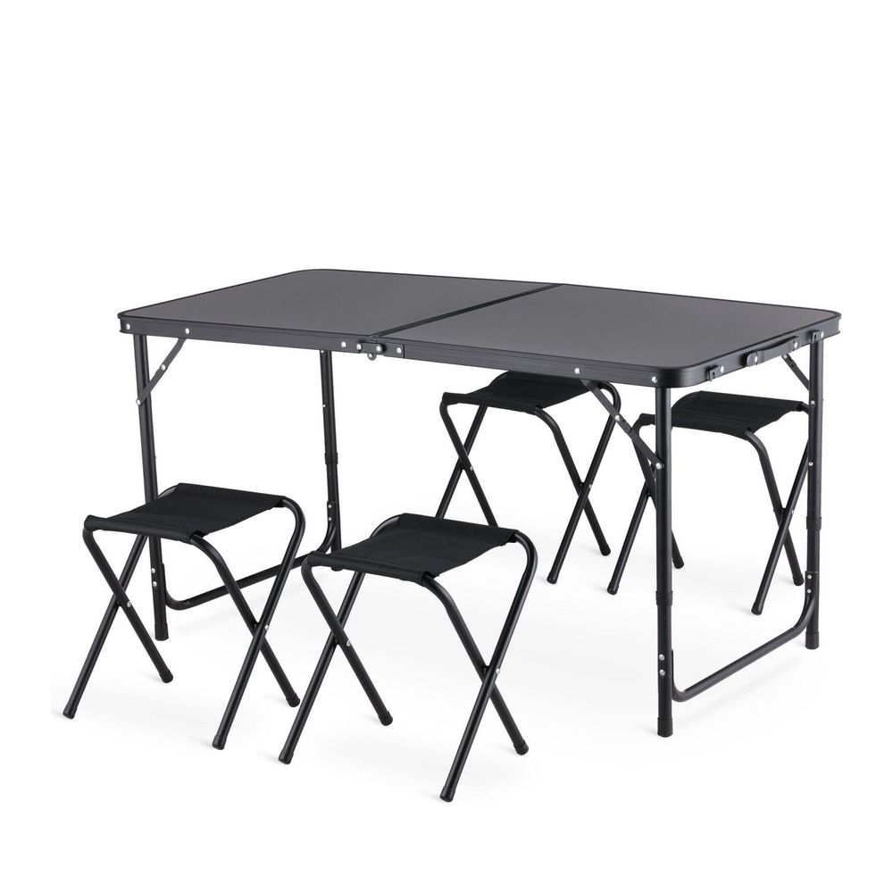 Klappbarer Campingtisch mit 4 Stühlen