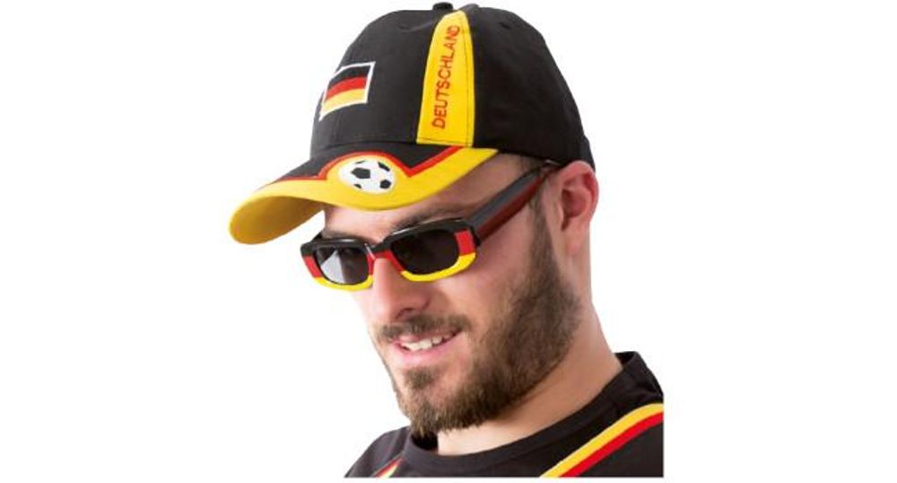 Basecap Fan Fußball mit GRATIS Tattoos Accessoire Deutschland
