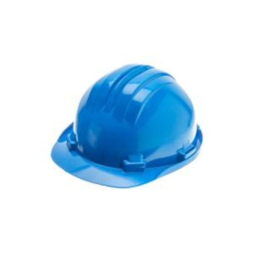 Schutzhelm gelb HDPE, 54–61 cm verstellbar, belüftet, Schutz bis 440 V AC / 1000 V – Bauhelm PRIM, Högert Technik