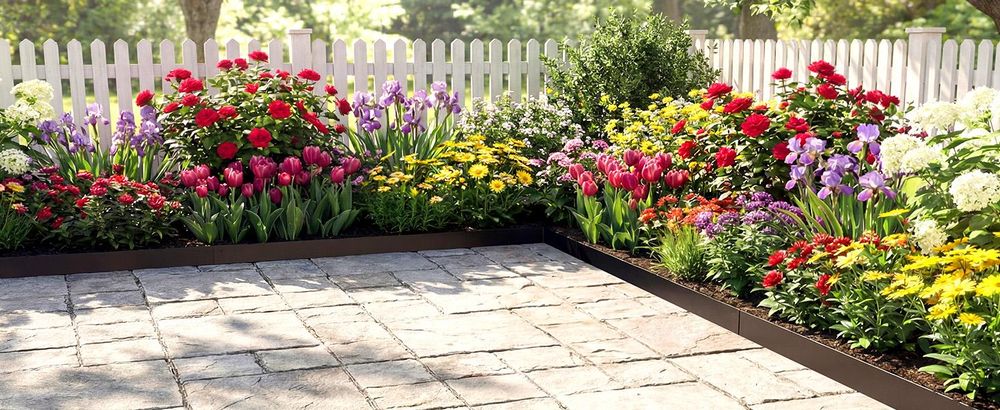 VEVOR Rasenkante, 10er-Pack, 1016x114,3 mm, Beeteinfassung mit 11 Befestigungsclips, Beetbegrenzung aus Verzinktem Stahl, Rasenbleche, Mähkante, Metall Palisade für Blumenbeete & Gartenwege, Schwarz