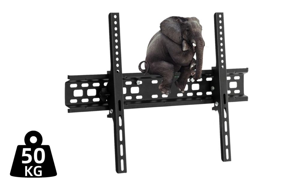 TV-Wandmontage, Geeignet für 32-70 Zoll Fernseher,belastbar 50 kg,Einstellbarer Winkel -5° bis +20°