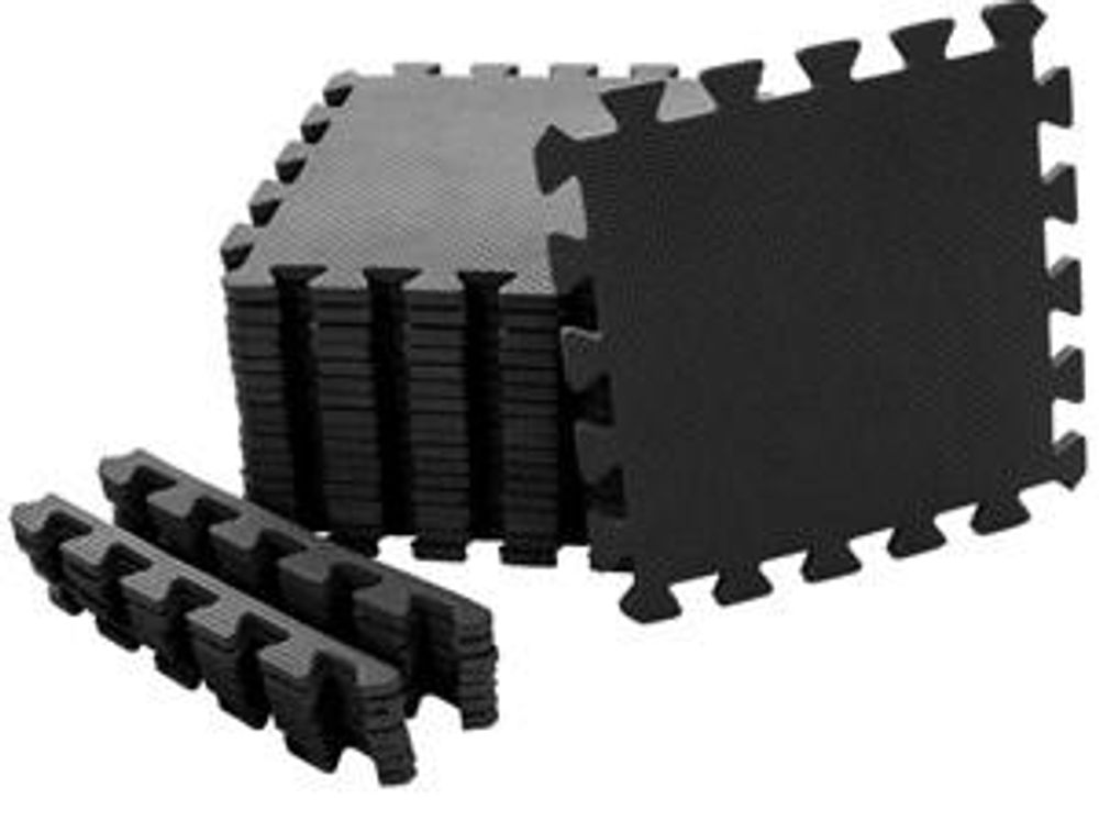 Bodenschutzmatten Set  Fitness Unterlegmatten Bodenschutz Schutzmatten Puzzlematte 108-tlg
