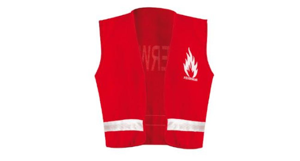 Spiel-Weste für Kinder, Feuerwehr, rot, verschiedene Größen, Feuerwehr (116)