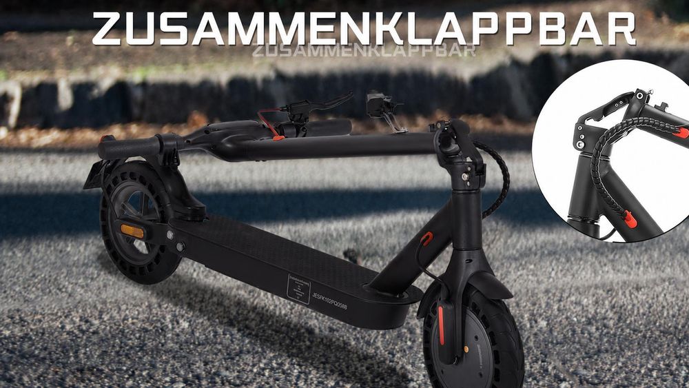 Draixcor E9T E-Scooter mit Straßenzulassung ABE, 10 Zoll Wabenreifen, 500W, 20 km/h, App, LED-Display, faltbar, Scheibenbremse, Doppelfederung, 120 kg