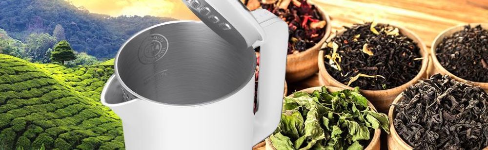 Balter Wasserkocher Edelstahl 1,7L, 2200W, BPA-frei, LED-Beleuchtung, Doppelwand, Teekessel mit Abschaltautomatik, Trockenlaufschutz, Weiß